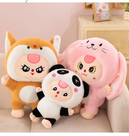 32/62cm Kawaii Baby Three Years Old Plush Doll Toy Baby Three Rabbit Series Stuffed Pillows Toy Ornaments Xmasgifts for Girls