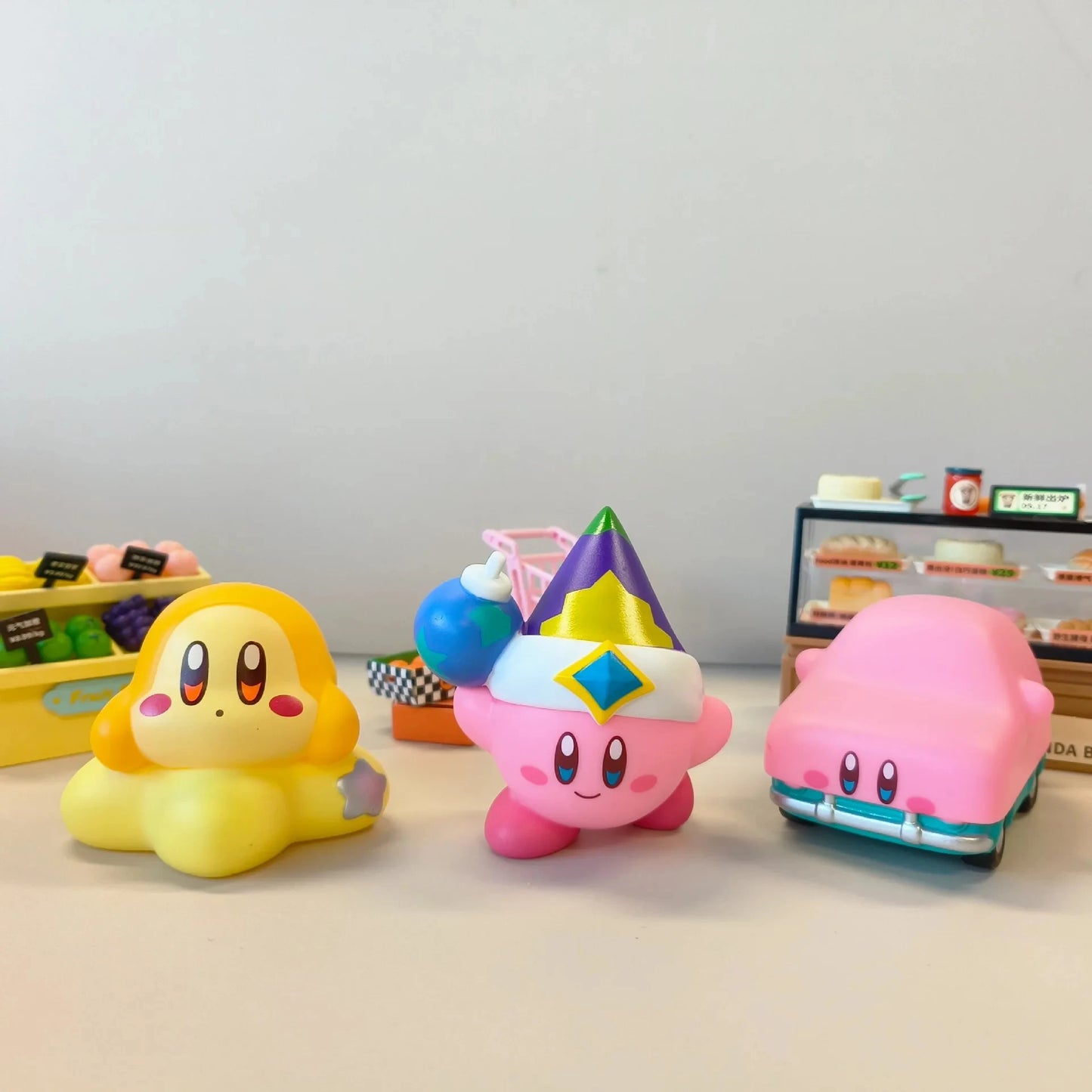 8Pcs/Set Games Star Kirby Anime Figure  Cute Cartoon Pink Kirby Mini Figure Decorative Collection Toy For Children's Gifts
