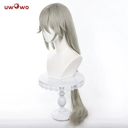 IN STOCK UWOWO Game Zenless Zone Zero/ZZZ Rina Alexandrina Maid Dress Wig Cosplay Hair Long Grey Hair