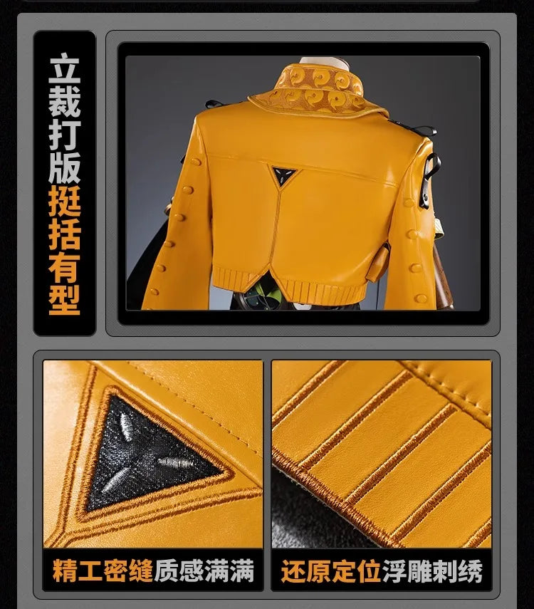 Zenless Zone Zero Yixuan Cosplay Costume Wig Uniform Headwear Rings Yunkui Summit Halloween Party for Women Girls Carnival Props