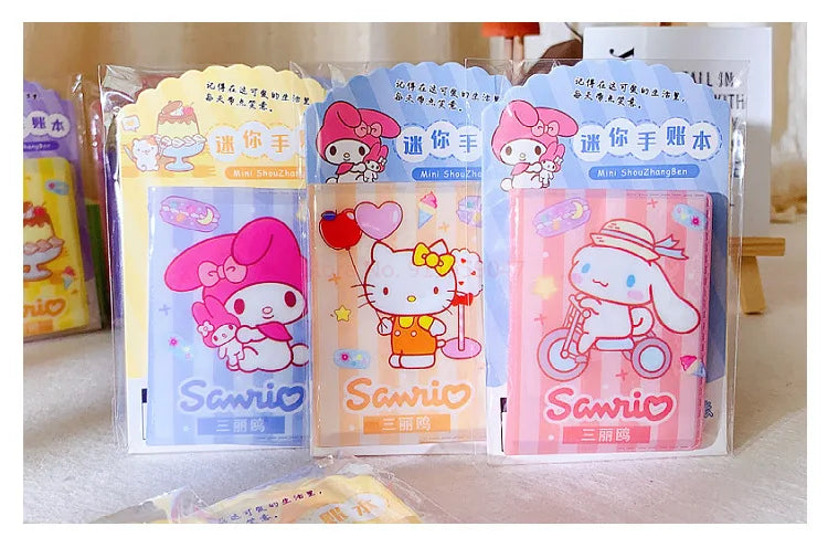 36pcs Sanrio Hello Kitty Kuromi Melody Mini Notebook Diy Kawaii Pocket Book Student Words Notebook Memo Student Stationery Gifts