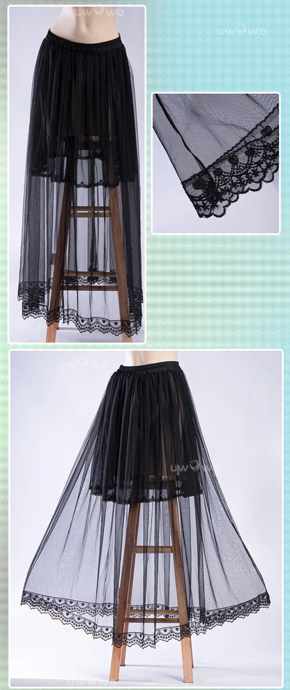 IN STOCK UWOWO CC Cosplay Game Codee Geasss: C.C. CC Black Gown Cosplay Costume Party Dress Halloween Costume