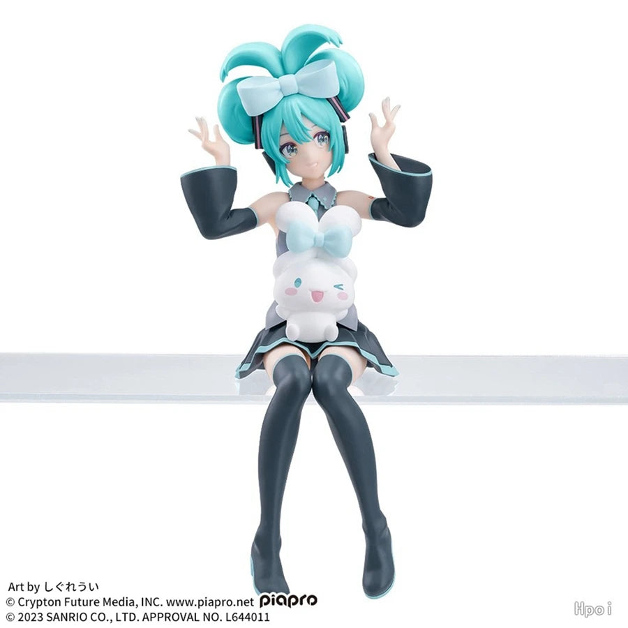 1PC 20cm/7.87inch Hatsune Miku X Cinnamoroll Anime Figure Kawaii Miku Action Figure PVC Adult Collection Model Doll Toys Gifts