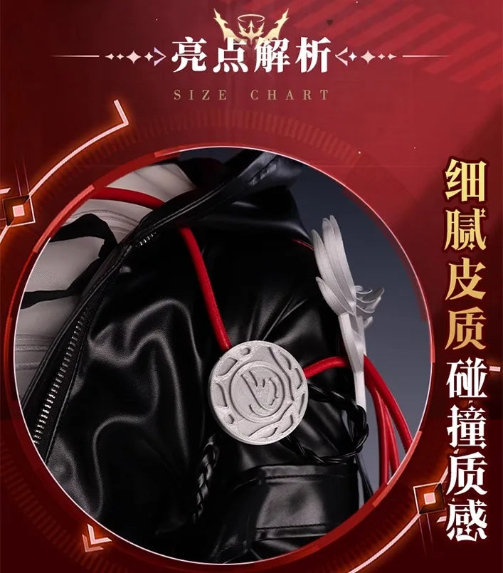 Arknights Exusiai The New Covenant Cosplay Costume Wig Uniform Headwear Earrings Halloween Party for Women Girls Carnival Outfit