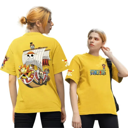 2526 New Bandai Anime One Piece Luffy Summer Jersey T-shirt Oversized 3D Adult and Children's Multifunctional  Christmas Jersey