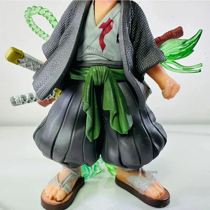 New One Piece Anime Figure Q-version Roronoa Zoro Model Ornaments Action Figures Collection Model Doll Toy Kid Gift