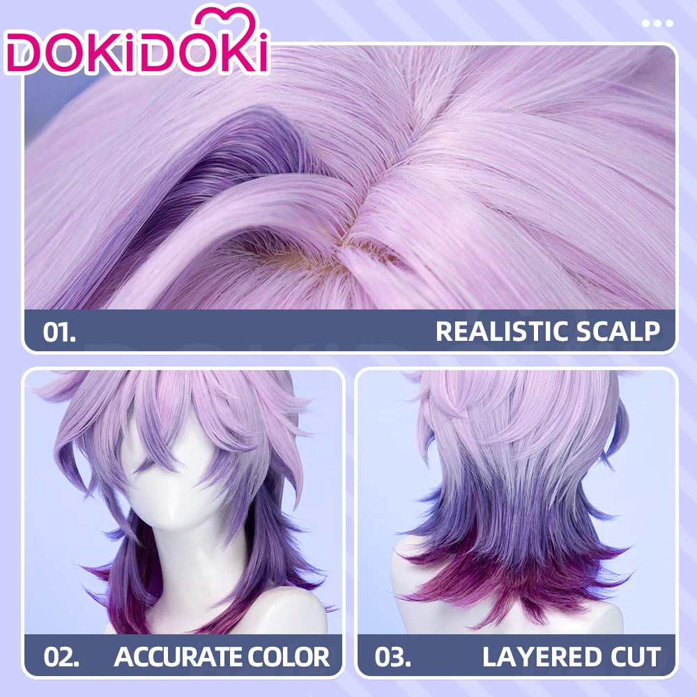 IN STOCK Varka Durin Rerir Wig Game Genshin Impact Song of the Welkin Moon DokiDoki Knights of Favonius Varka Wig Halloween Horn