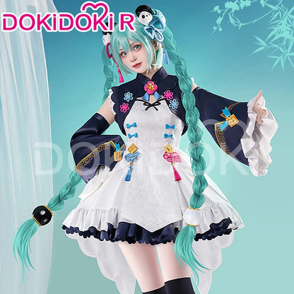 MIKUU Cosplay Costume Game Cosplay DokiDoki-R Mikku Cosplay Women Cute Lolita Dress Costume Mikuu Panda Cosplay Wig