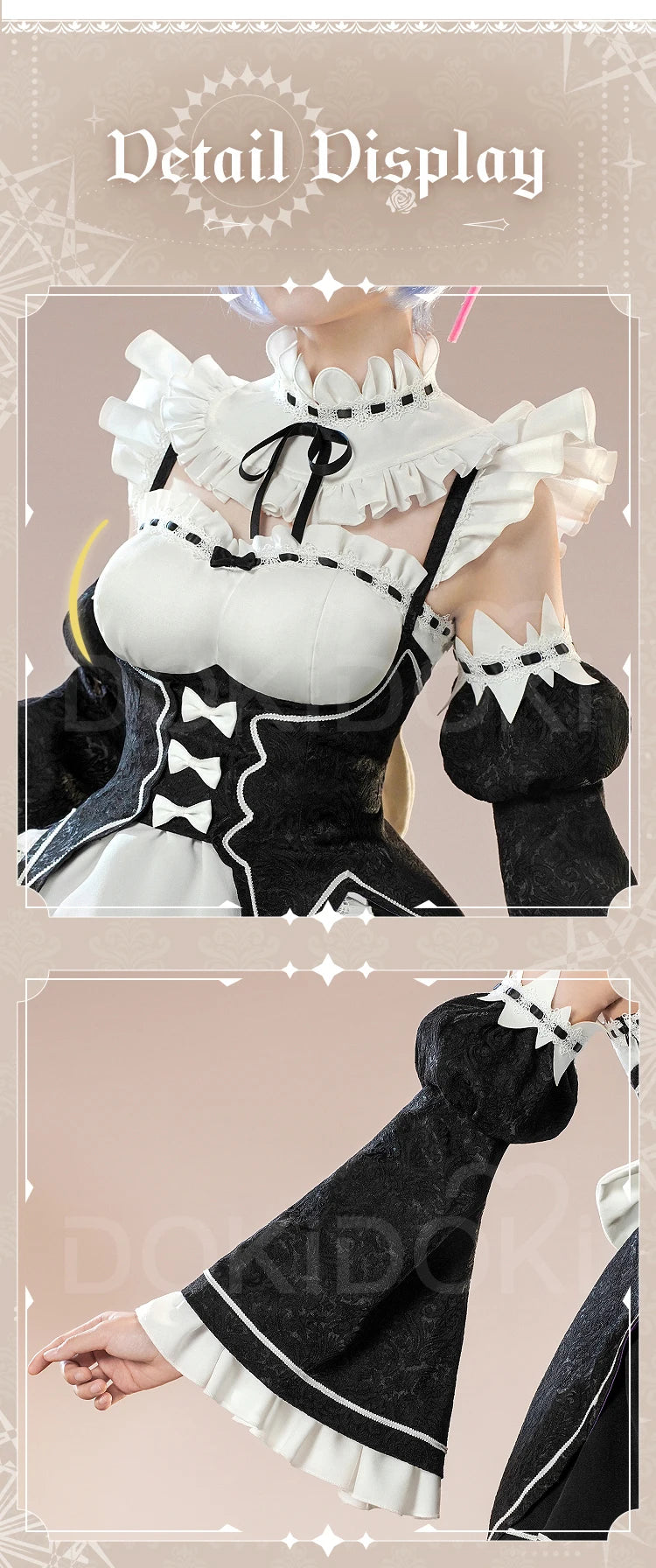 IN STOCK Remm/Ramm Cosplay Costume Anime Cosplay DokiDoki-SR Women Cute Maid Uniform Costume Remm Cosplay