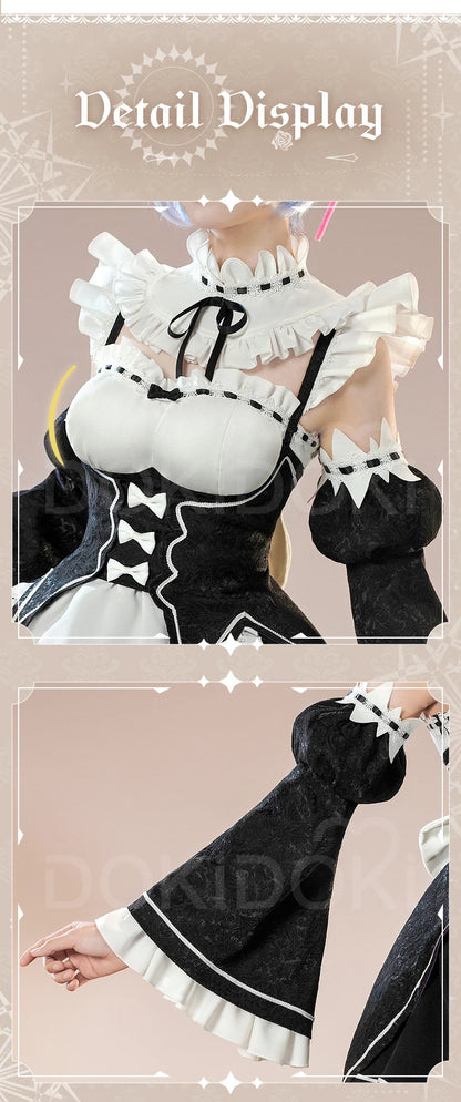 IN STOCK Remm/Ramm Cosplay Costume Anime Cosplay DokiDoki-SR Women Cute Maid Uniform Costume Remm Cosplay