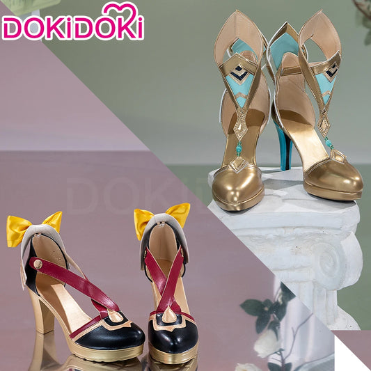 Sandrone Nefer Ineffa Aino Cosplay Shoes Game Genshin Impact DokiDoki Women Boots Aino Yellow Slippers Ineffa Cosplay Shoes