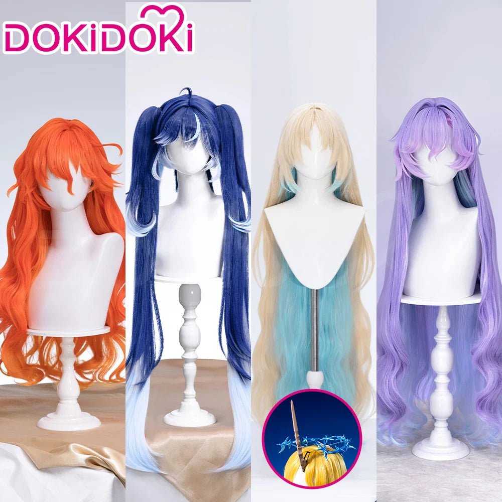 IN STOCK Augusta Cantarella Cartethyia Fleurdelys Iuno Wig Game Wuthering Waves DokiDoki 100cm Wig Cantarella Cosplay Free Cap