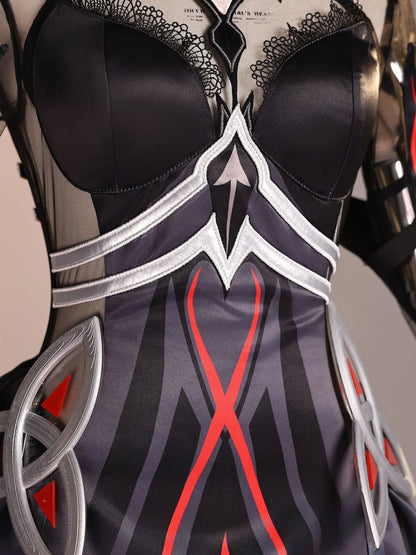 Genshin Impact Ronova Cosplay Costume Wig Dress Uniform Headwear Four Shades Halloween Party Women Girls Carnival Props iCoser