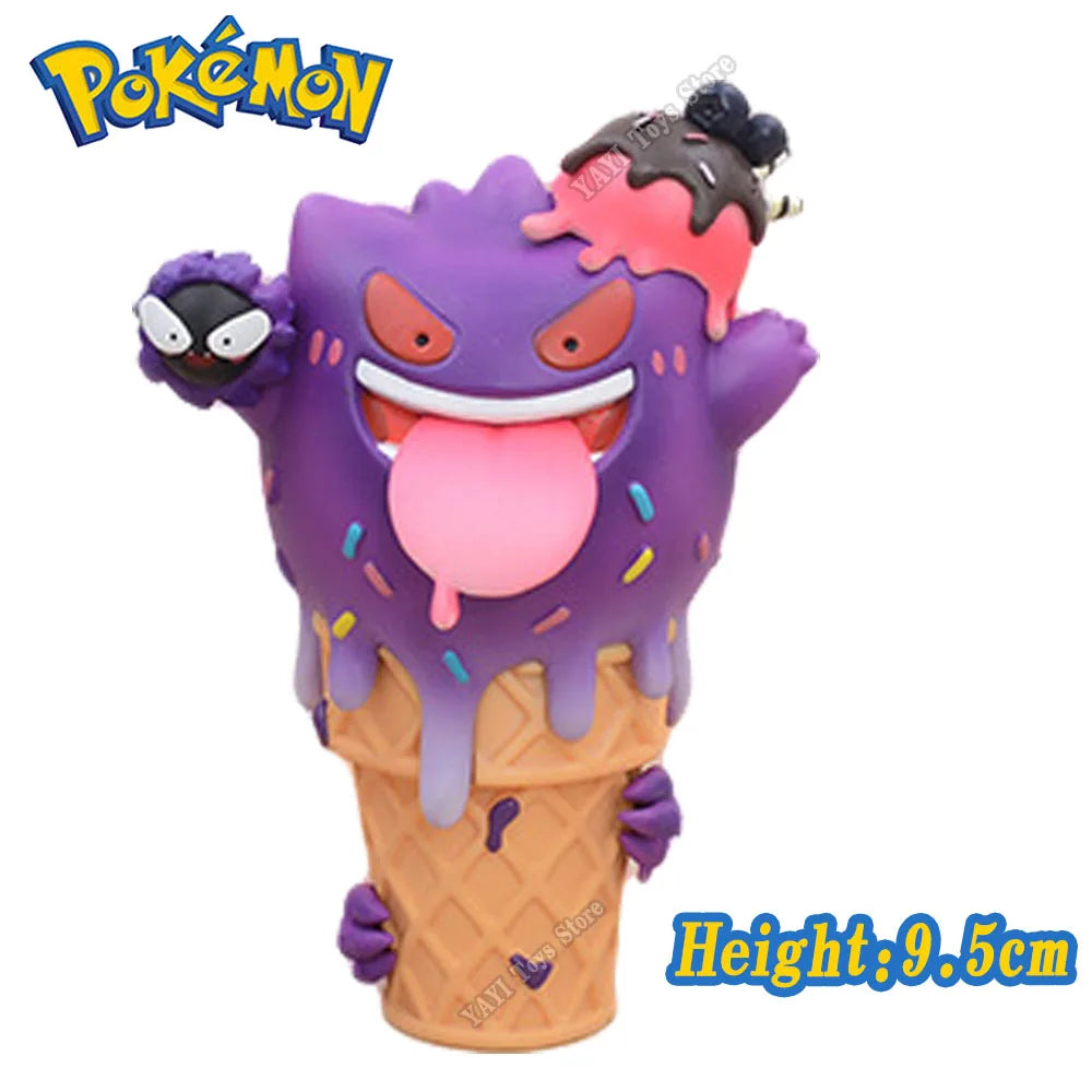 Hot Pokemon ice cream  Anime figure model Action Figure Pikachu Gengar Model Toy Cartoon Collectible Doll For Kids Gifts