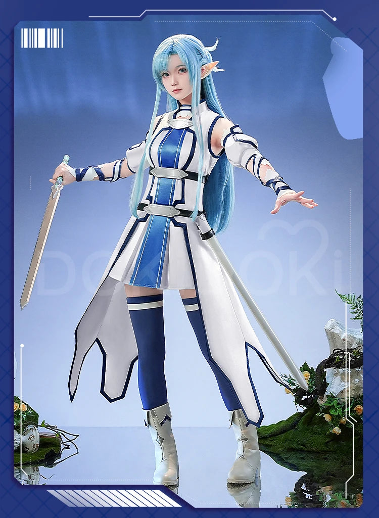 IN STOCK Yuuki Asuna Cosplay Costume Anime Sword Art Online DokiDoki-SR Female Costume Water Elf Asuna Cosplay