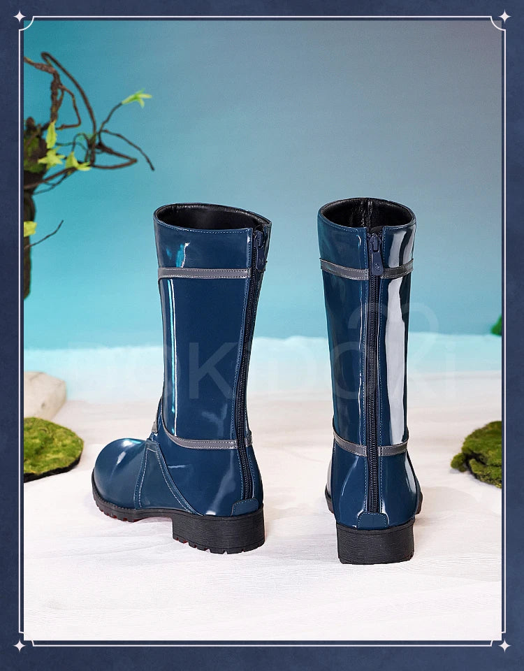 IN STOCK Anaxa Sunday Jiaoqiu Shoes Cosplay Game Honkai: Star Rail Cosplay DokiDoki-SR Men Black Boots Anaxa Cosplay Boots