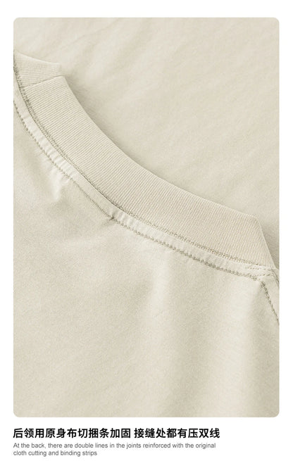 ZODF 2025 Summer Men 180gsm Solid T-Shirts Women Unisex Loose Basic Breathable Cotton T Shirt Brand Tees HY0971