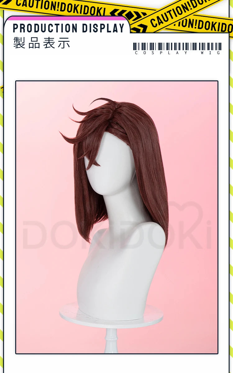 IN STOCK Momo Ayase Wig Anime Dandadan Cosplay DokiDoki Women 38cm Brown Short Hair Ayase Momo Maid Halloween Ear Clips Free Cap