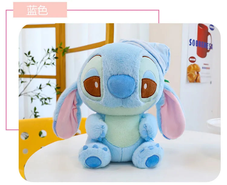 80cm Large Big Size Disney Stitch Sleeping Cute Anime Plush Stuffed Doll Room Plushies Pillow Ornaments Children's Holiday Gifts
