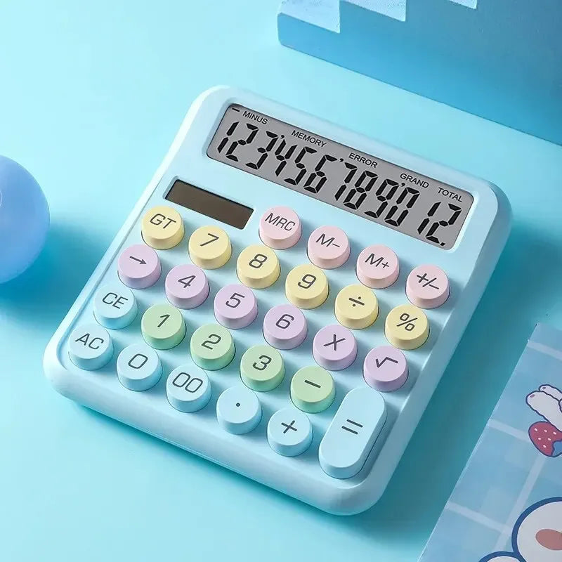 Ins Dopamine Candy Color Calculators Large Display Mechanical Dot Keyboard Back To School Supplies Students/Finance Stationery