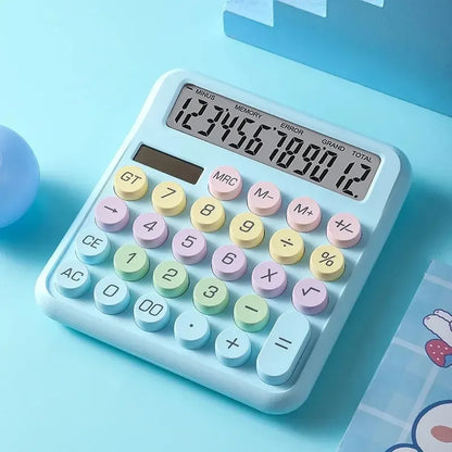 Ins Dopamine Candy Color Calculators Large Display Mechanical Dot Keyboard Back To School Supplies Students/Finance Stationery