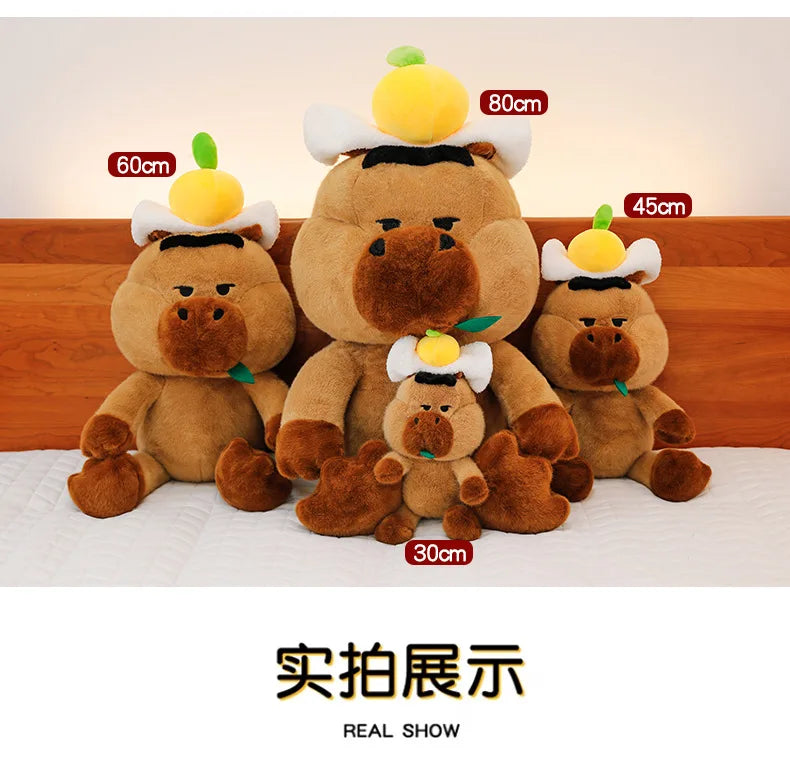 Capybara Plush Toy Stuffed Animal for Kids Birthday Christmas Gift Soft Cuddly Doll Comforter Wholesale Cute Capybara Pillow