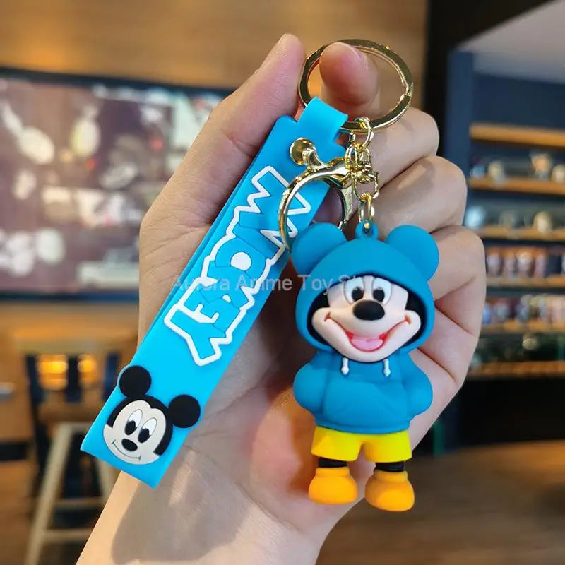 New Cartoon Anime Disney Keychain Mickey Mouse Minnie Cute Doll Keyring Ornament Key Chain Car Pendant Kids Toys Gifts