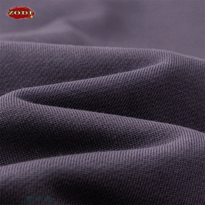 ZODF New Autumn Winter Solid Heavy Weight Hoodies For Men Unisex Basic Loose 440gsm Knitted Hooded Pullovers HY0886