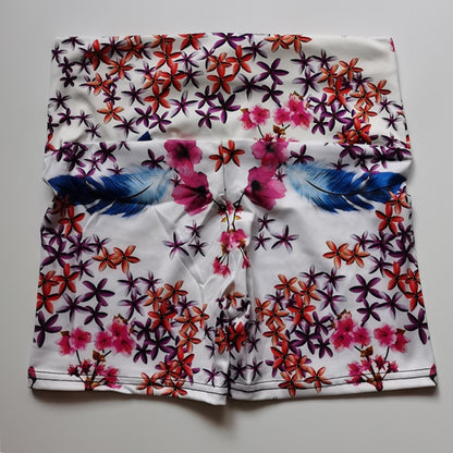 Quick-drying Women’s Running Yoga Sports Flower Hip Shorts