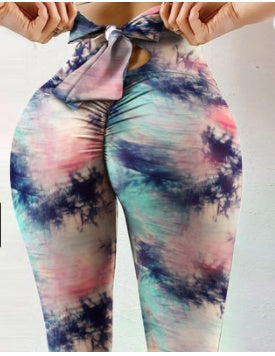 Hip-Lifting Women’s Yoga Sweatpants Leggings Stretch Fitness Pants - L / P1001