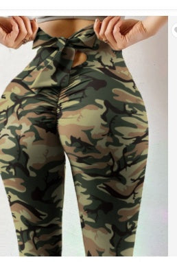 Hip-Lifting Women’s Yoga Sweatpants Leggings Stretch Fitness Pants - L / P1006