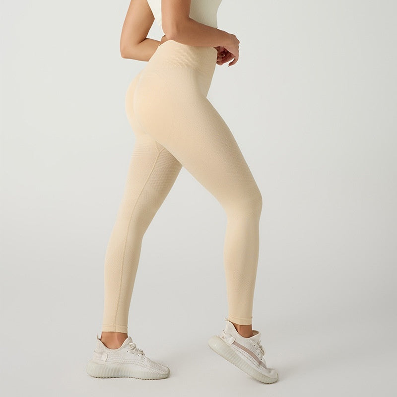High Waist Hip Lift Workout Pants for Exercise and Fitness - Dark Khaki Cloth Color / S