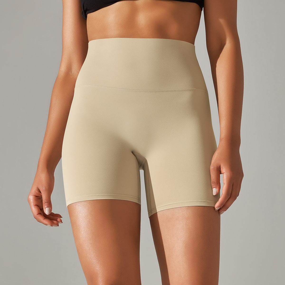 High Waist Hip Lift Fitness Pants for Women – Sports Belly Control Daily Wear Tights - Sandstone Color / S